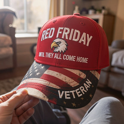 ❤️ R.E.D. Friday Veteran Embroidered Cap — Until They All Come Home