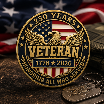 Veterans Day Sale - Veteran 250th Anniversary 3D Honor Pin
