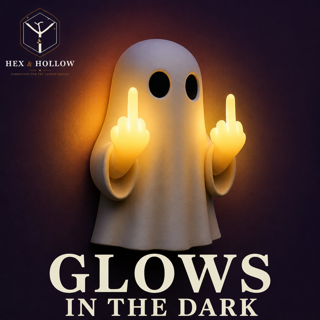 👻 Halloween Ghost Middle Finger Glow Night Light
